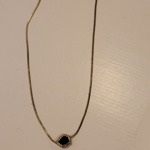 * READ * Rare Kendra Scott Cobalt Iridescent Necklace 14K Gold Plated over Brass - Picture 15 of 16